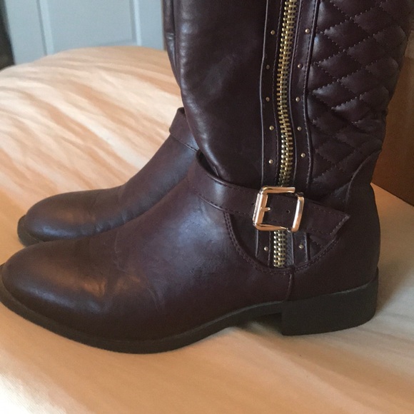 Burgundy Riding boot - Picture 3 of 5